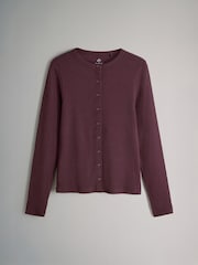 The Set Black/Chocolate Brown/Berry 3 Pack Long Sleeve Button Through Rib T-Shirts - Image 4 of 7