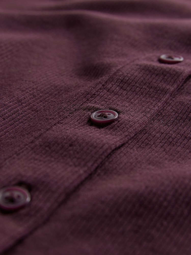 The Set Black/Chocolate Brown/Berry 3 Pack Long Sleeve Button Through Rib T-Shirts - Image 7 of 7