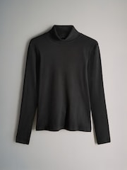 The Set Black/Charcoal/Grey 3 Pack Long Sleeve Ribbed Roll Neck T-Shirts - Image 10 of 14