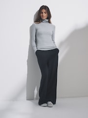 The Set Black/Charcoal/Grey 3 Pack Long Sleeve Ribbed Roll Neck T-Shirts - Image 6 of 14