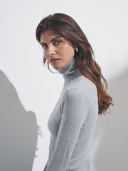 The Set Black/Charcoal/Grey 3 Pack Long Sleeve Ribbed Roll Neck T-Shirts - Image 7 of 14