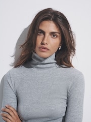 The Set Black/Charcoal/Grey 3 Pack Long Sleeve Ribbed Roll Neck T-Shirts - Image 8 of 14