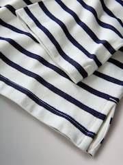 The Set Navy/Stripe/Neutral 3 Pack Boat Neck Heavyweight T-Shirts - Image 5 of 6