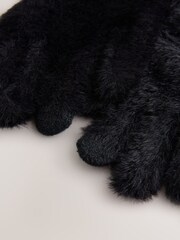Black Fluffy Gloves (3-16yrs) - Image 3 of 3