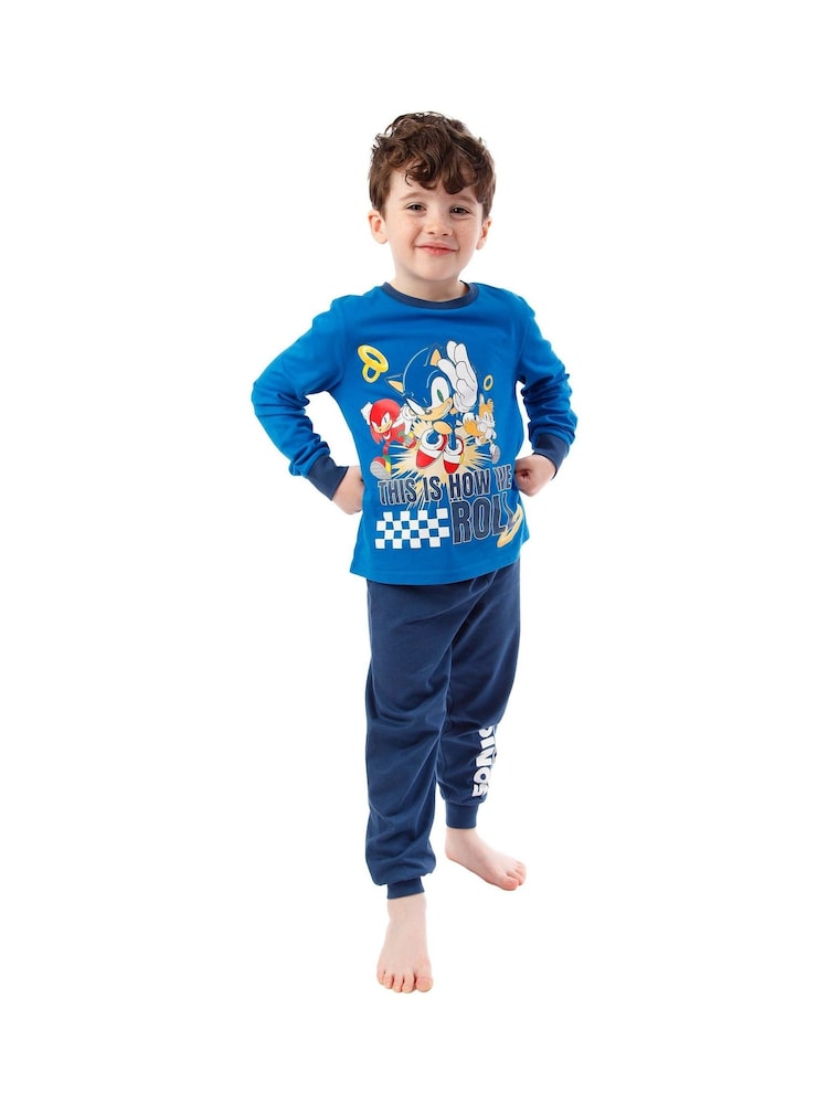 Character Blue Sonic The Hedgehog Pyjamas - Image 1 of 10 Character Blue Sonic The Hedgehog Pyjamas - Image 1 of 10