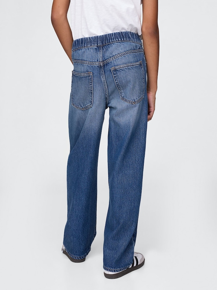 Gap Blue UltraSoft Pull On Baggy Jeans (4-13yrs) - Image 2 of 5