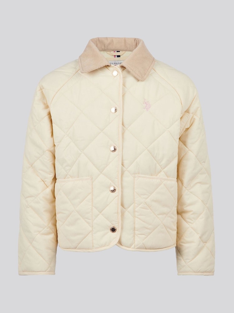 U.S. Polo Assn. Girls Diamond Quilt Jacket - Imagen 1 de 5