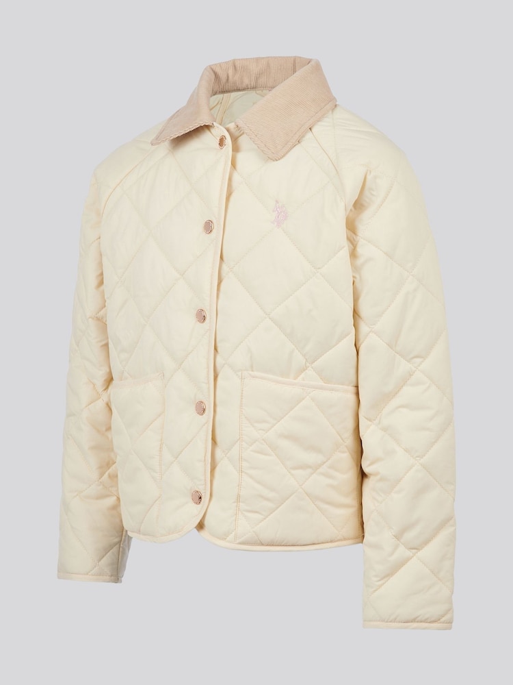 U.S. Polo Assn. Girls Diamond Quilt Jacket - Imagen 2 de 5