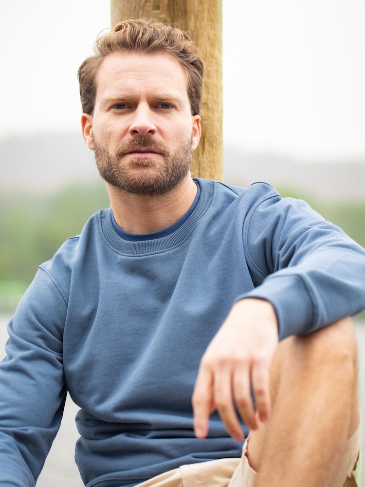 Lakeland Clothing Blue Lindale 100% Cotton Sweatshirt - Image 1 of 4