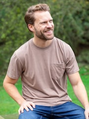 Lakeland Clothing Pocket Brown T-Shirt - Image 4 of 4