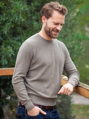 Lakeland Clothing Catbells 100% Cotton Crew Neck Jumper - Image 3 of 7