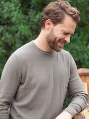 Lakeland Clothing Catbells 100% Cotton Crew Neck Jumper - Image 5 of 7