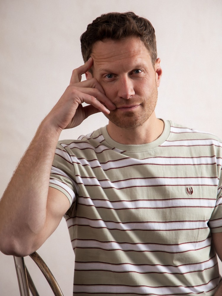 Lakeland Clothing Green Striped 100% Cotton T-Shirt - Image 2 of 4