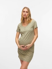 Mamalicious Green Maternity And Nursing Nightie - Image 5 of 6