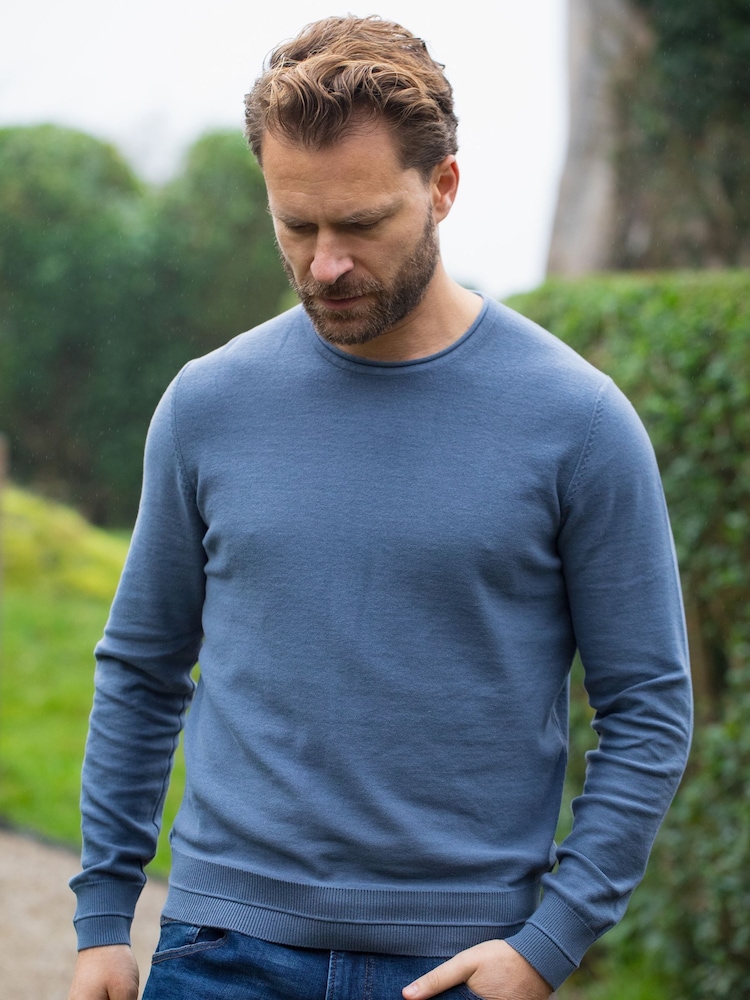 Lakeland Clothing Catbells 100% Cotton Crew Neck Jumper - Image 1 of 6