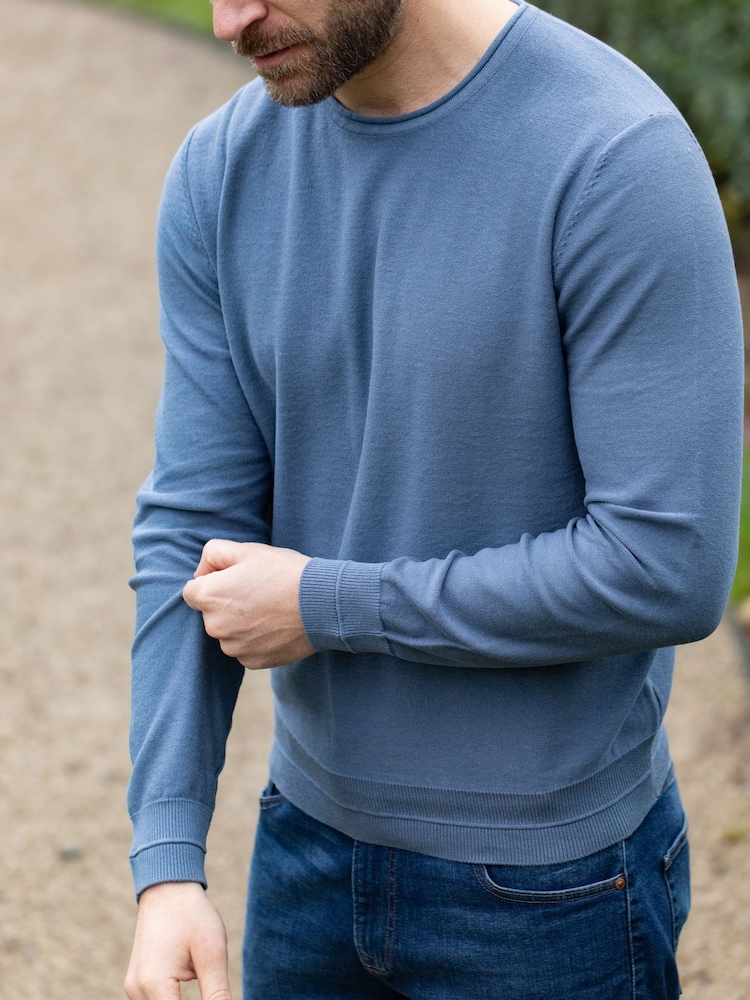Lakeland Clothing Catbells 100% Cotton Crew Neck Jumper - Image 3 of 6