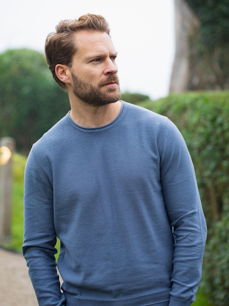 Lakeland Clothing Catbells 100% Cotton Crew Neck Jumper - Image 4 of 6