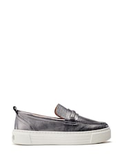Moda in Pelle Shoon Grey Elmo Sporty Style Hybrid Loafers - Image 2 of 4
