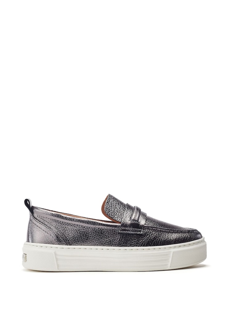 Moda in Pelle Shoon Grey Elmo Sporty Style Hybrid Loafers - Image 2 of 4