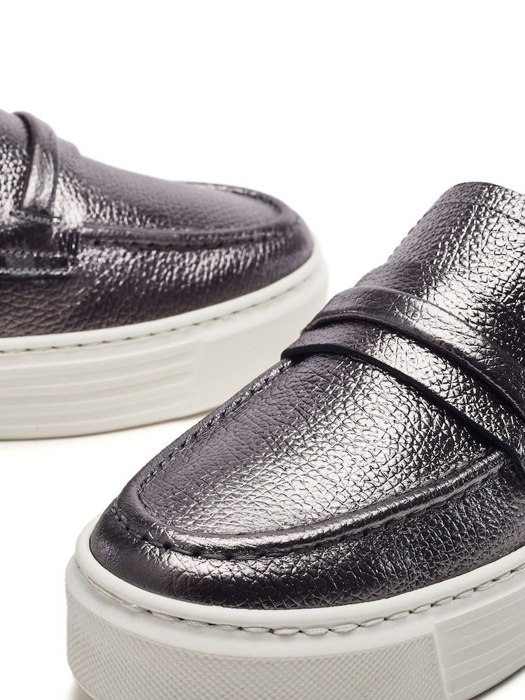 siva - Sivi hibridni mokasini v športnem slogu Moda in Pelle Shoon Elmo - Slika 5 iz 5