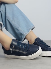 Moda in Pelle Shoon Ely Side Zip Mid Slab Sole Trainers - Image 1 of 4