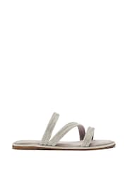 Moda in Pelle LILYVALLEY ELASTIC GLITZ STRAPPY FLAT SANDAL - Image 1 of 4