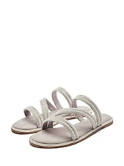 Moda in Pelle LILYVALLEY ELASTIC GLITZ STRAPPY FLAT SANDAL - Image 2 of 4