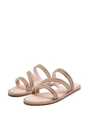 Moda in Pelle LILYVALLEY ELASTIC GLITZ STRAPPY FLAT SANDAL - Image 2 of 4