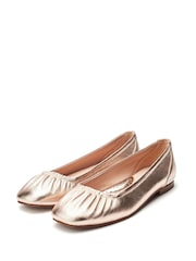 Moda in Pelle FREESIA ELASTICATED LEATHER BALLET FLAT SHOE - Image 2 of 4