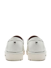 Moda in Pelle Emori Covered Rand Snaffle White Loafers - Image 4 of 4