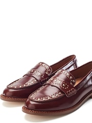 Moda in Pelle EMMER STUDDED UPPER RAND LEATHER LOAFER - Image 3 of 4