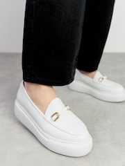 Белый - Moda in Pelle CHAMOMILE WEDGE HYBRID LOAFER TRAINER - Image 1 of 4