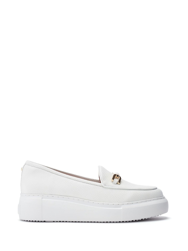 Белый - Moda in Pelle CHAMOMILE WEDGE HYBRID LOAFER TRAINER - Image 2 of 4