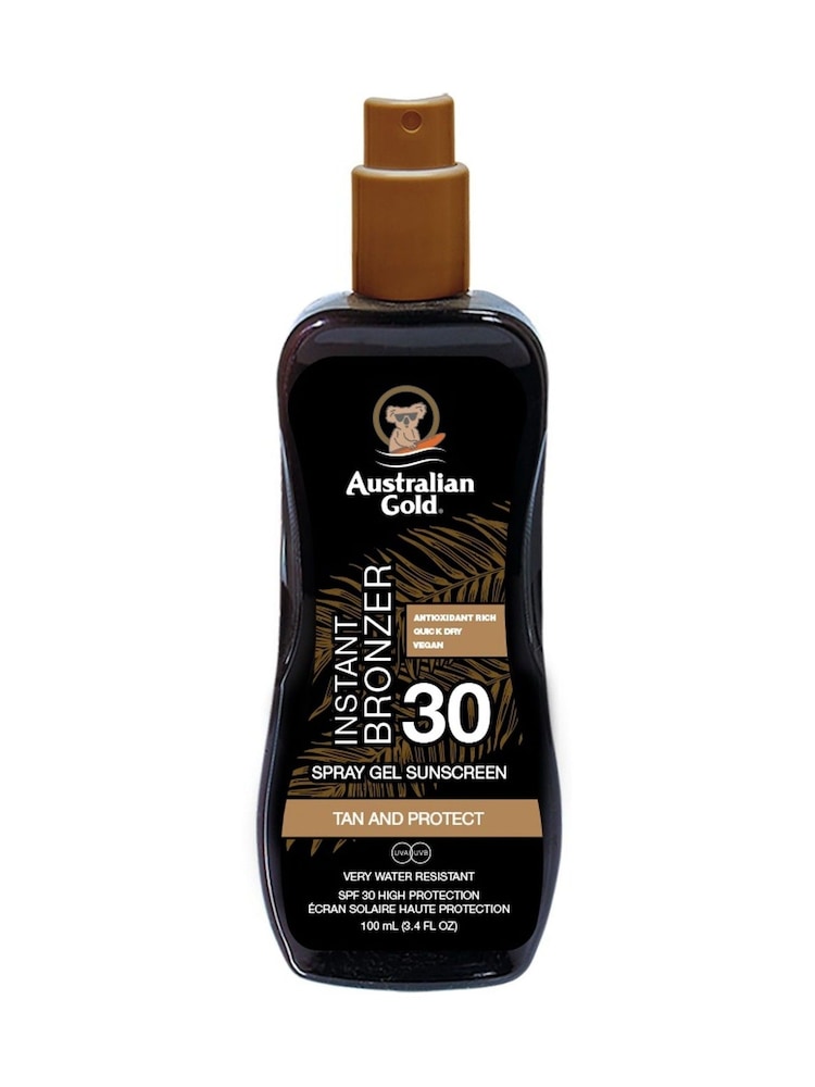 Australian Gold SPF 30 Instant Bronzer Spray Gel Suncream 100ml - Image 1 of 2