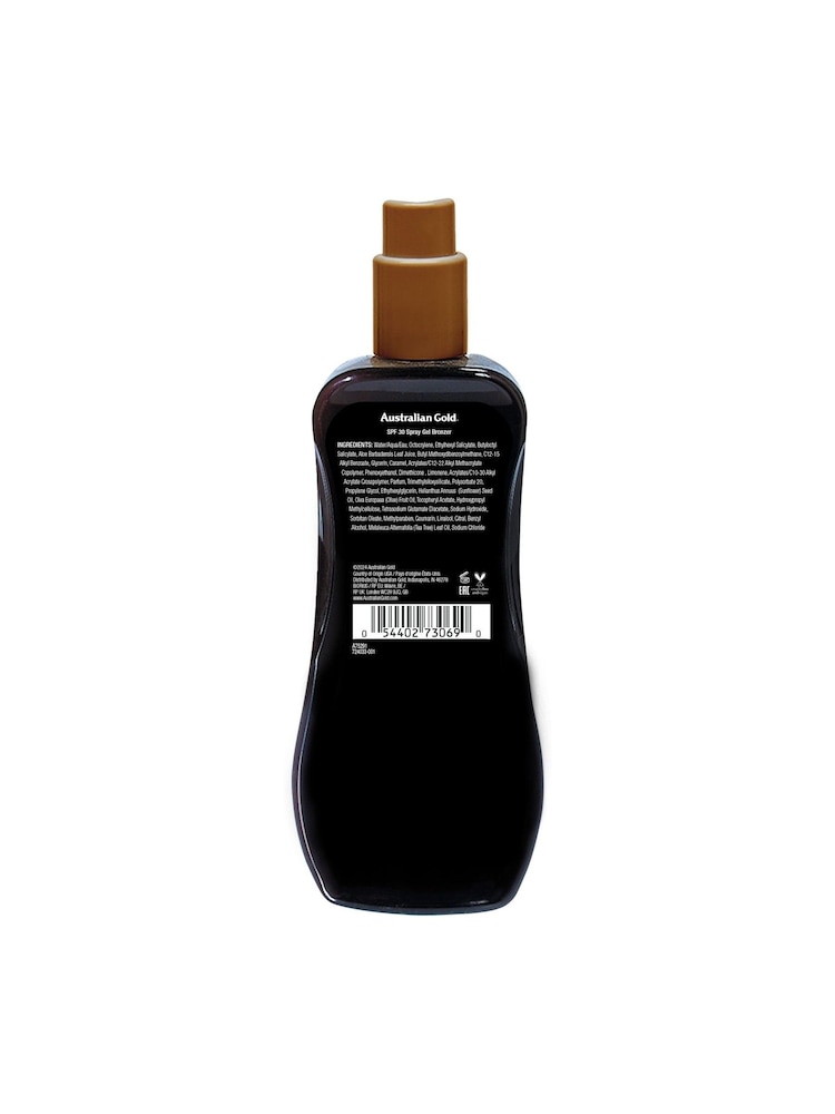 Australian Gold SPF 30 Instant Bronzer Spray Gel Suncream 100ml - Image 2 of 2
