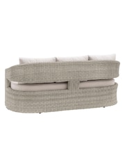 Gallery Home Natural Hvar 3 Seater Rattan Garden Sofa - Image 5 of 6