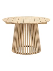 Gallery Home Natural Rialto 4 Seater Garden Round Dining Table - Image 4 of 6