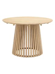 Gallery Home Natural Rialto 4 Seater Garden Round Dining Table - Image 5 of 6