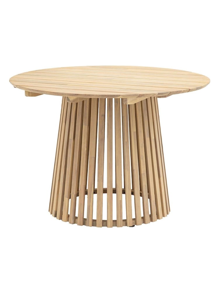 Gallery Home Natural Rialto 4 Seater Garden Round Dining Table - Image 6 of 6
