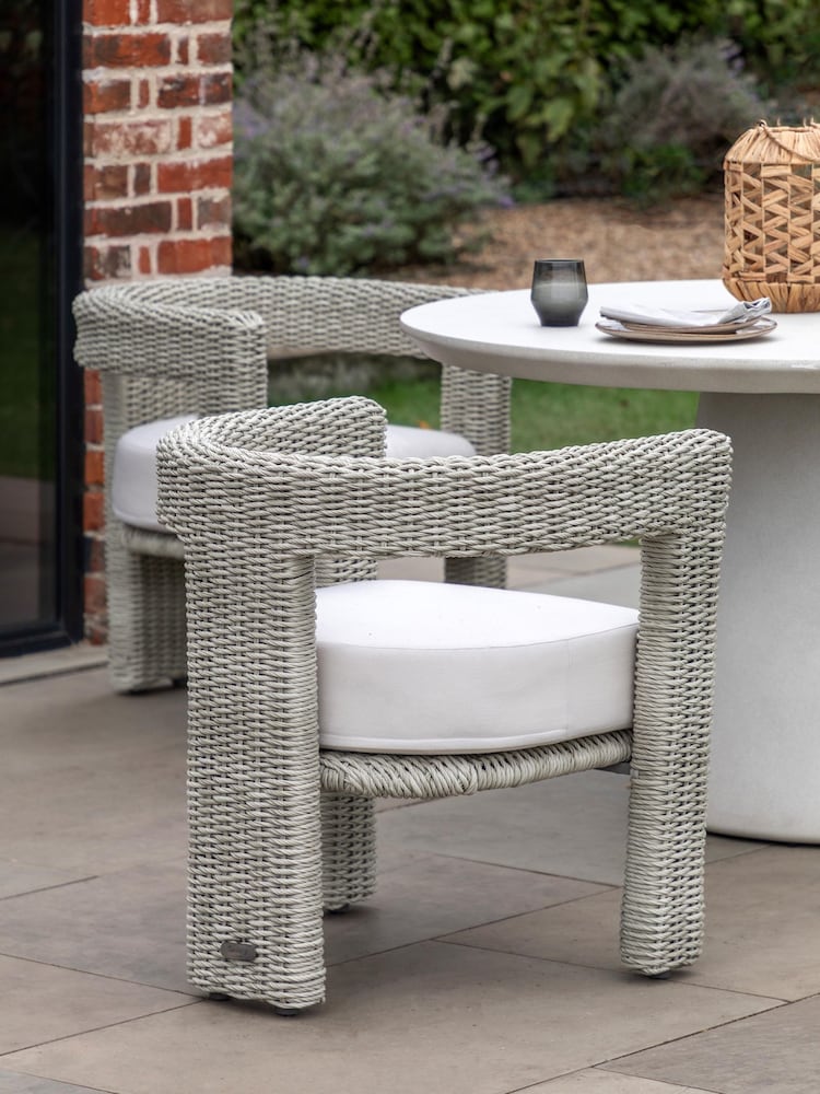 Gallery Home Set of 2 Natural Hvar Garden Dining Chairs - Image 1 of 6