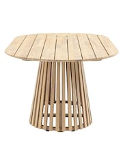 Gallery Home Natural Rialto 6 Seater Garden Oval Dining Table - Image 6 of 6