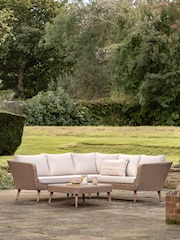 Gallery Home Grey Avena Rattan Corner Garden Lounge Set - Image 1 of 4