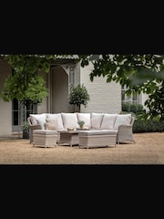 Gallery Home Natural Ascot Rattan Corner Garden Dining Set With Rising Table - Image 1 of 4