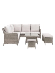 Gallery Home Natural Ascot Rattan Corner Garden Dining Set With Rising Table - Image 4 of 4