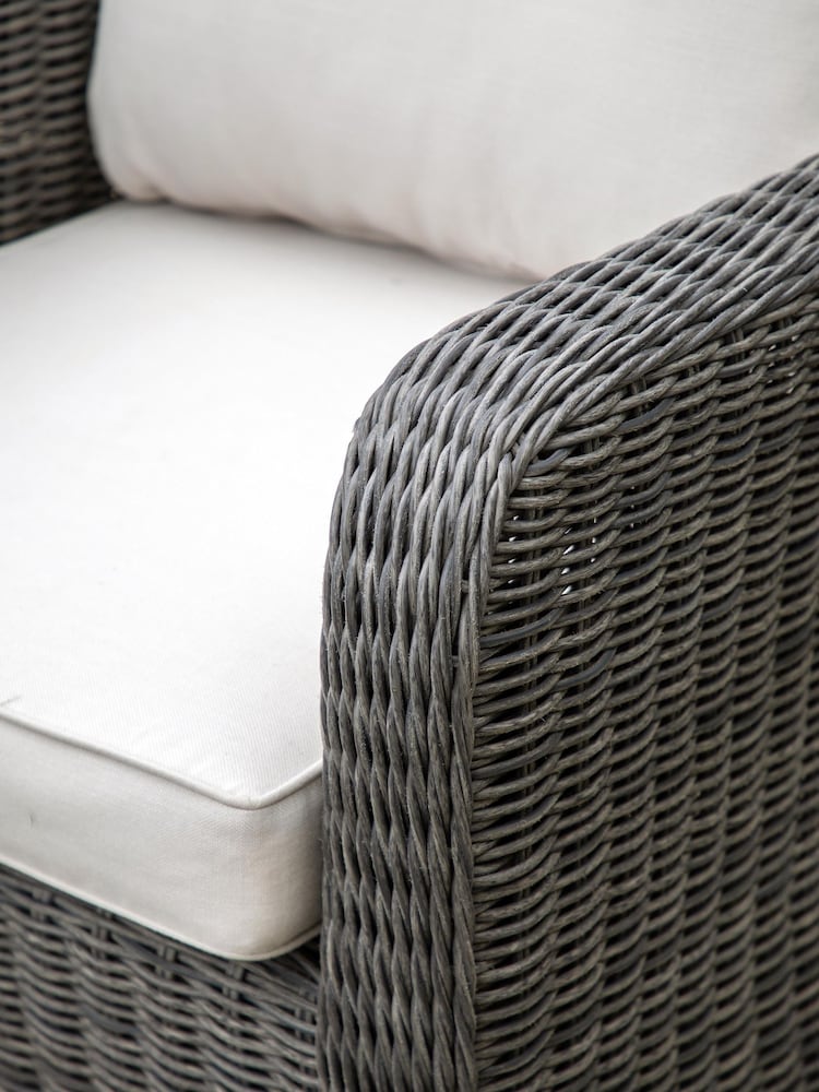 Gallery Home Set of 2 Grey Windsor Rattan Garden Dining Chairs - Image 2 of 5