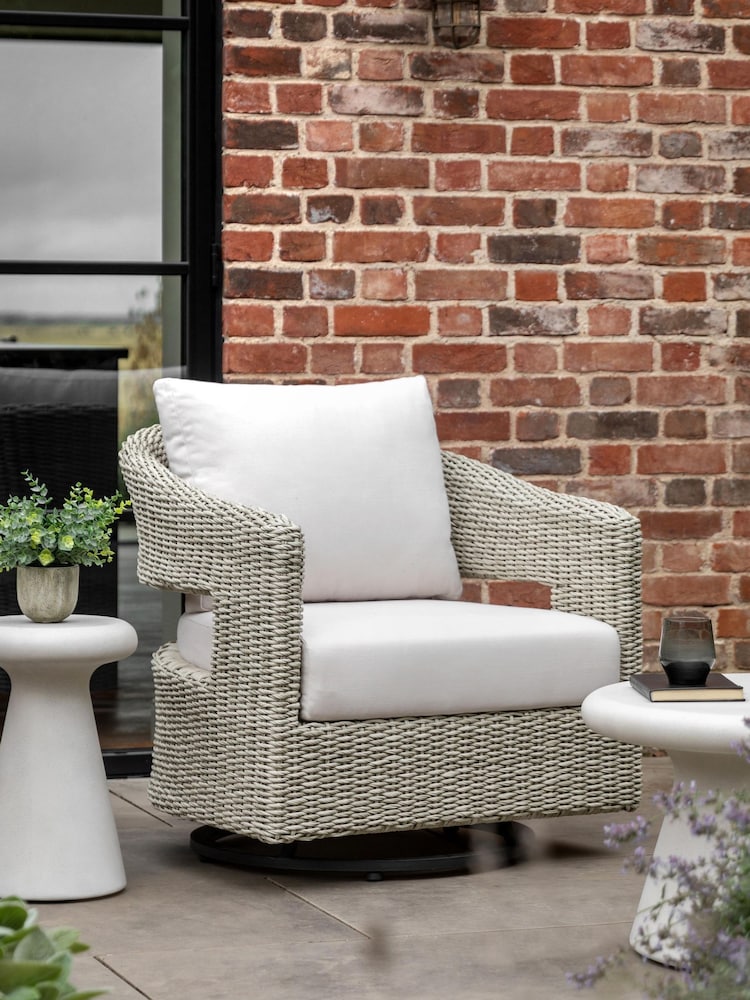 Gallery Home Natural Hvar Rattan Garden Swivel Chair - Image 1 of 4