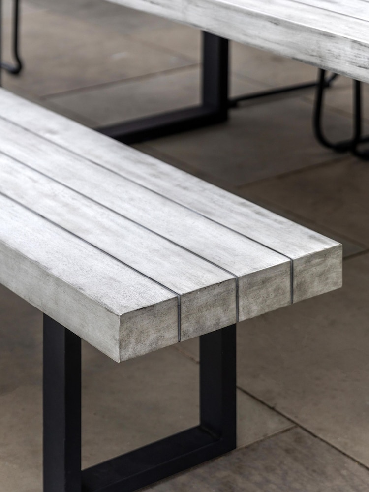 Gallery Home Grey Taranto Garden Dining Bench - Image 2 of 6