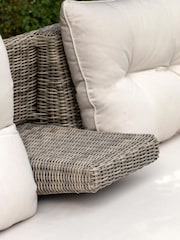 Gallery Home Natural Porto 2 Seater Rattan Garden Storage Sofa - Image 2 of 6