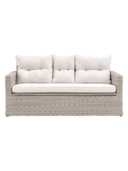 Gallery Home Natural Porto 2 Seater Rattan Garden Storage Sofa - Image 4 of 6