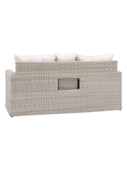 Gallery Home Natural Porto 2 Seater Rattan Garden Storage Sofa - Image 6 of 6